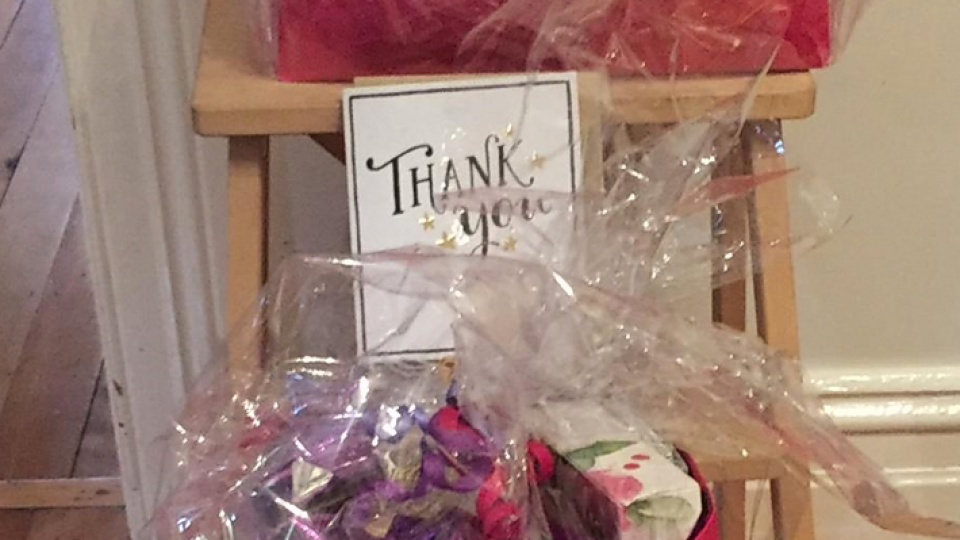 Thank you hampers from the P&C