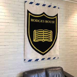 Hodges door mat finds a new home in games room